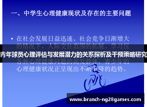 青年球员心理评估与发展潜力的关系探析及干预策略研究